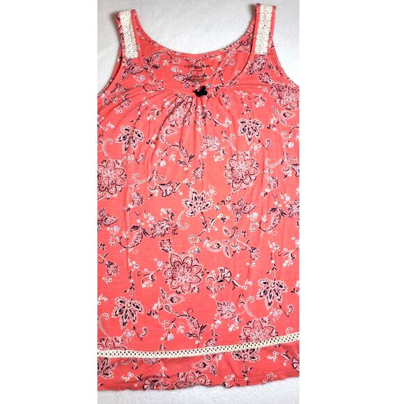 Croft Barrow Womens Sleep Set L Sleeveless Top Pajama Shorts Lounge Floral Fairy - Picture 6 of 12